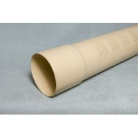 Pvc well casing with glue connection Ø 200 mm PN 8 a 5 metres 5 metres perforation 0.5 mm kiwa cream